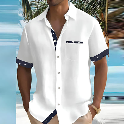 Fabian - Herenshirt met korte mouwen en knoopsluiting
