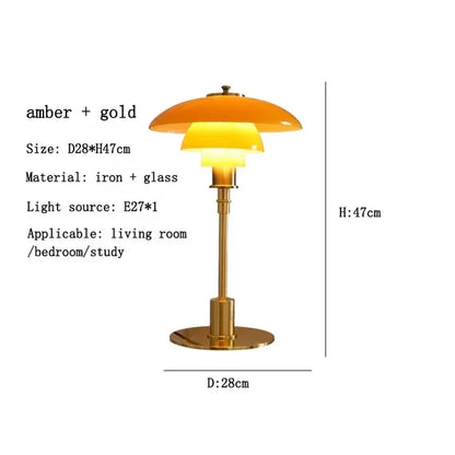 Retro tafellamp met warme sfeerverlichting