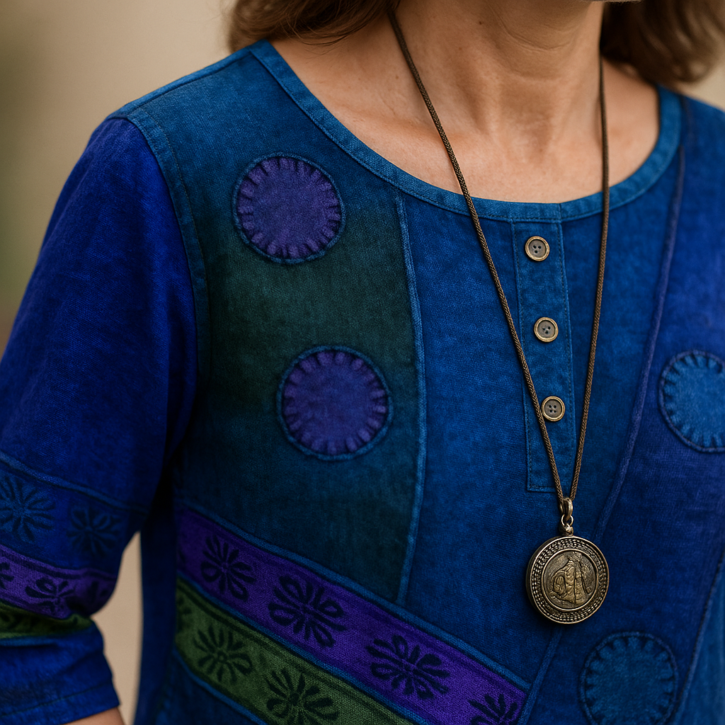 Myla - Retro Bohemien Print Blouse