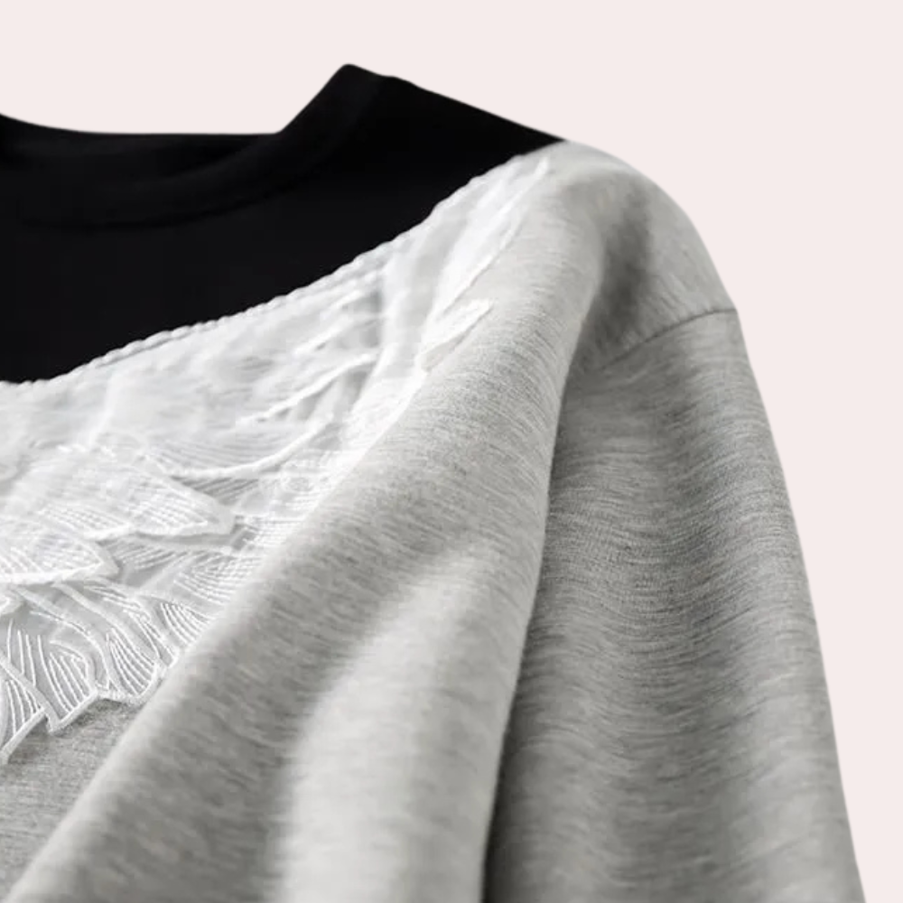 Despina - Dames sweatshirt met colorblock