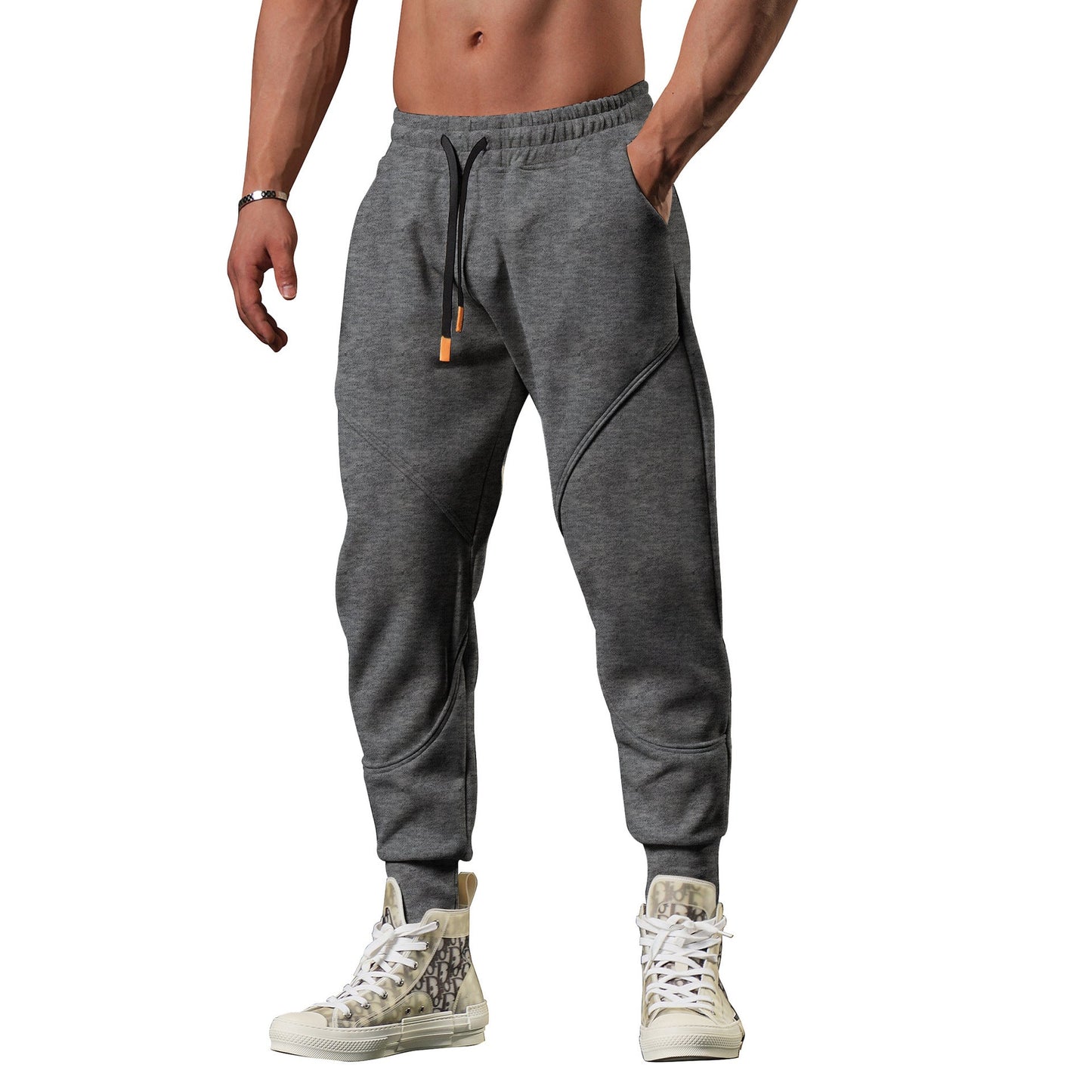 Nomar - Heren tapered jogger broek met koord comfort