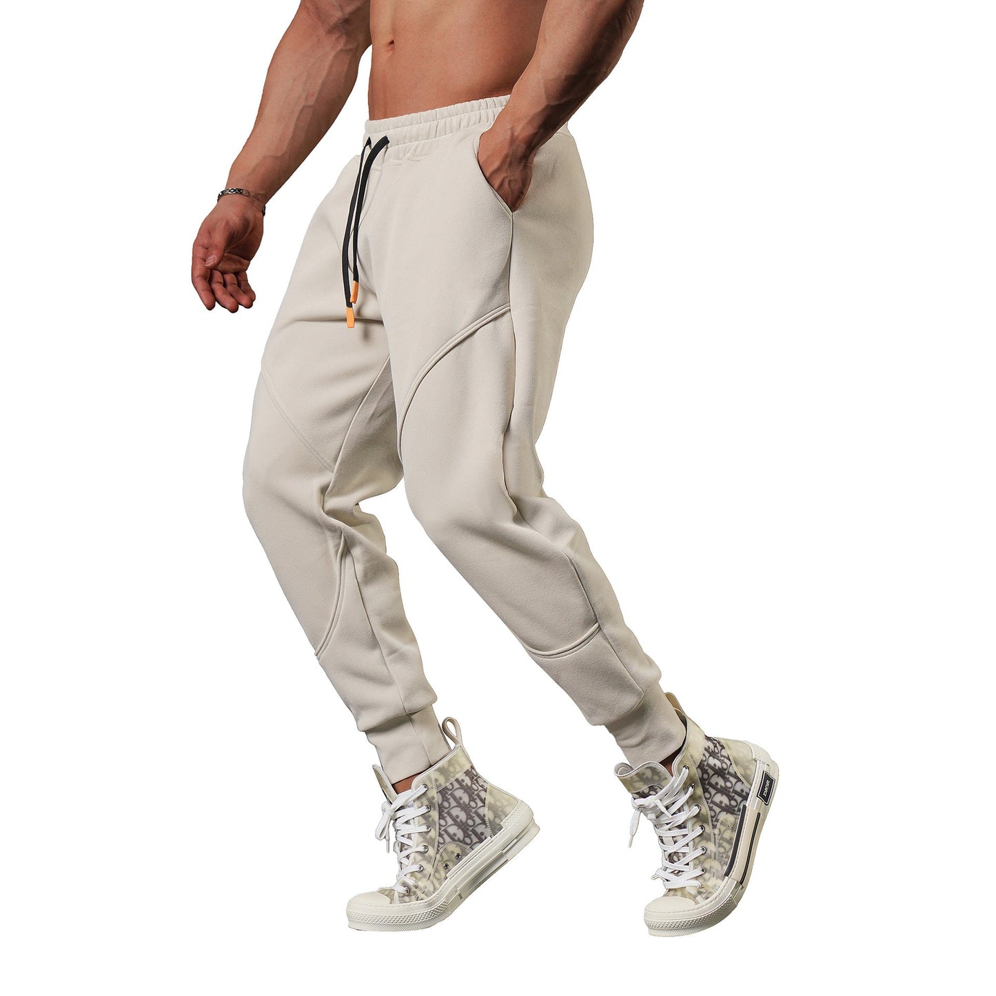 Nomar - Heren tapered jogger broek met koord comfort