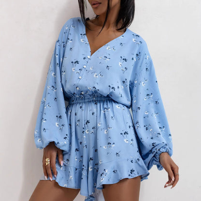 Nohamie - Speelse dames playsuit met ballonmouwen en ruches