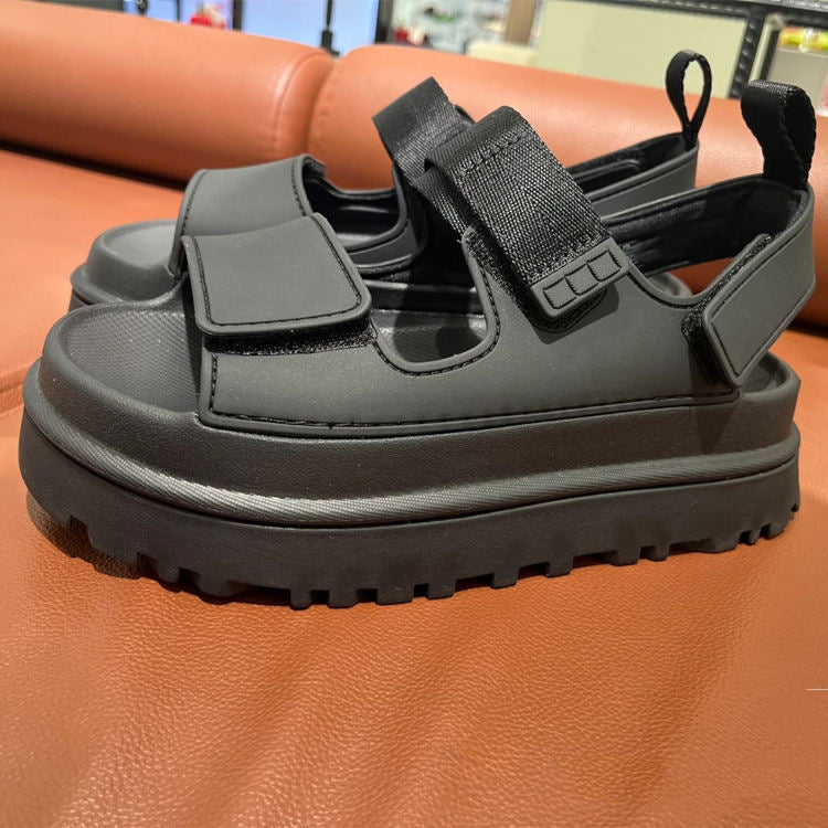 Rut - Chunky sandalen met brede band en klittenbandsluiting voor dames
