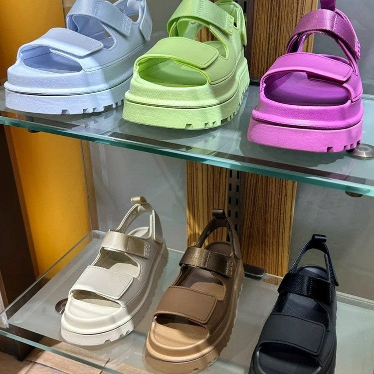 Rut - Chunky sandalen met brede band en klittenbandsluiting voor dames