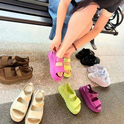 Rut - Chunky sandalen met brede band en klittenbandsluiting voor dames