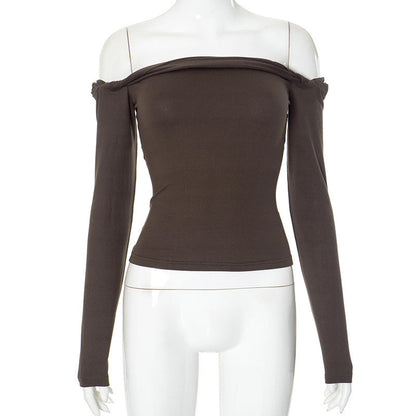 Laodice - Off shoulder top met lange mouwen voor dames