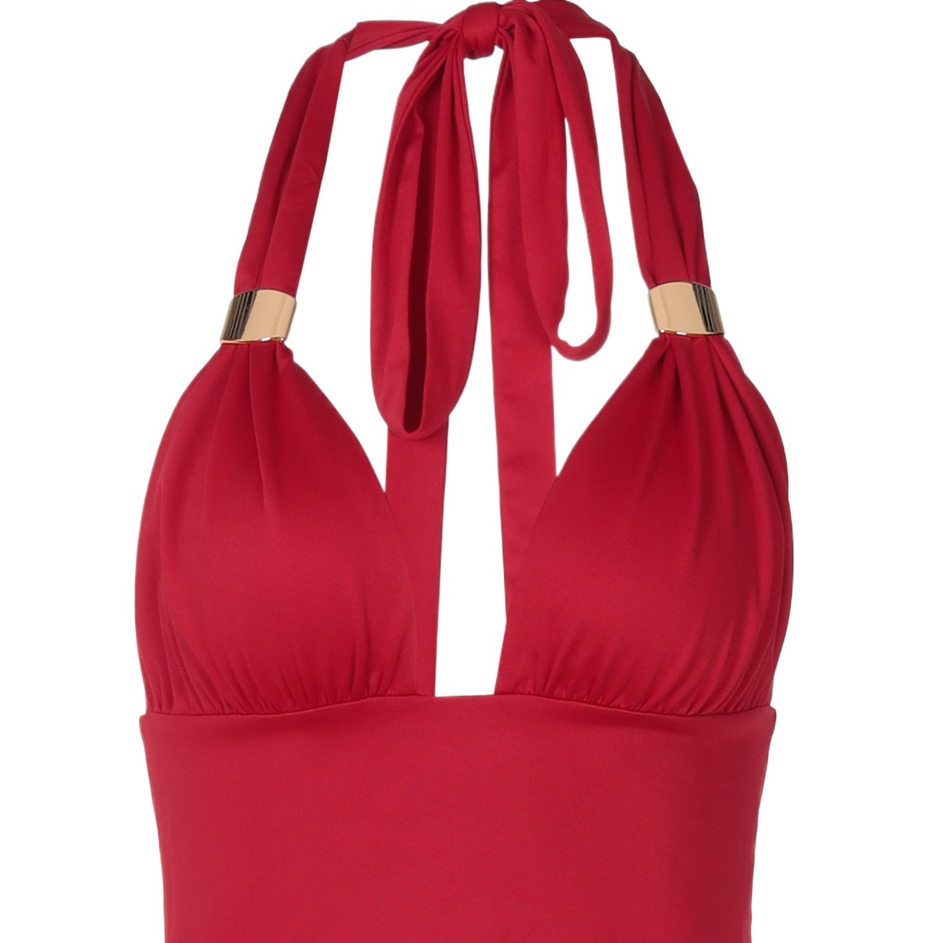 Jutta - Halter crop top met diepe v-hals voor dames