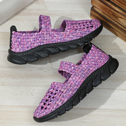 Margot - Dames geweven stretch-instapper met elastische band