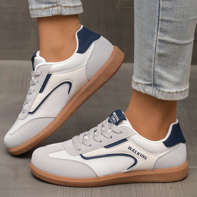 Zina - Dames lage vetersneaker met sportieve zool