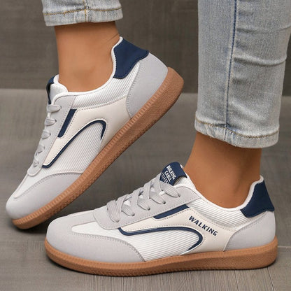Zina - Dames lage vetersneaker met sportieve zool