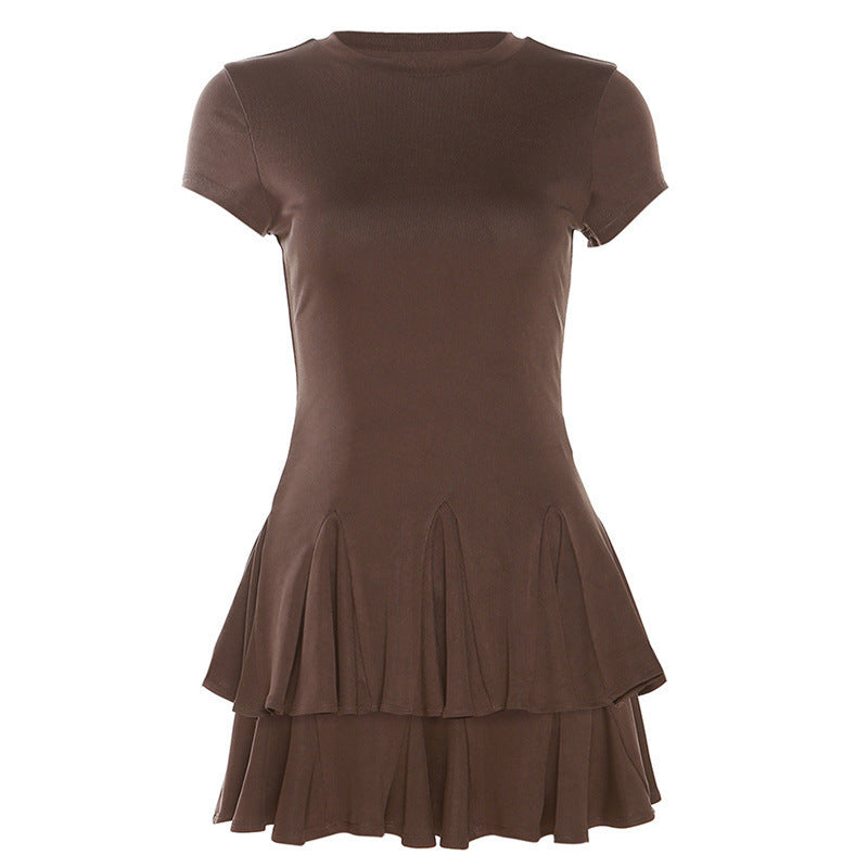 Ourania - Mini jurk met speelse volantlaag