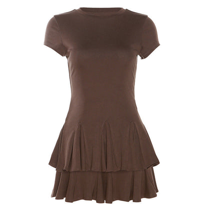 Ourania - Mini jurk met speelse volantlaag