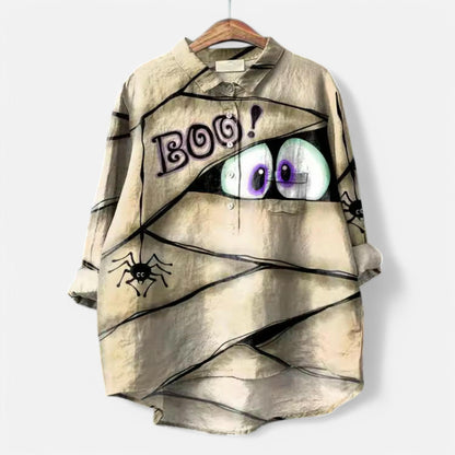 Maira - Oversized blouse met hondenprint voor dames