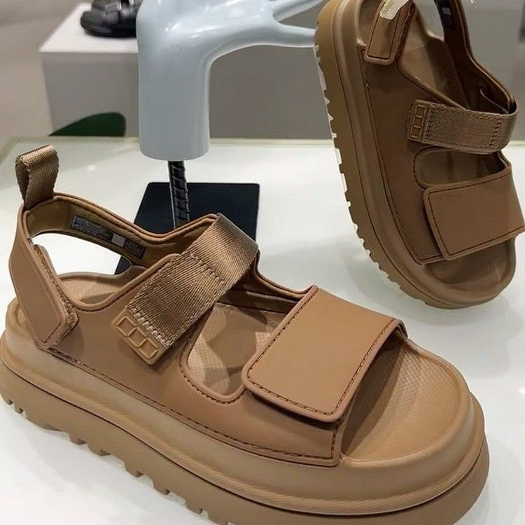 Rut - Chunky sandalen met brede band en klittenbandsluiting voor dames