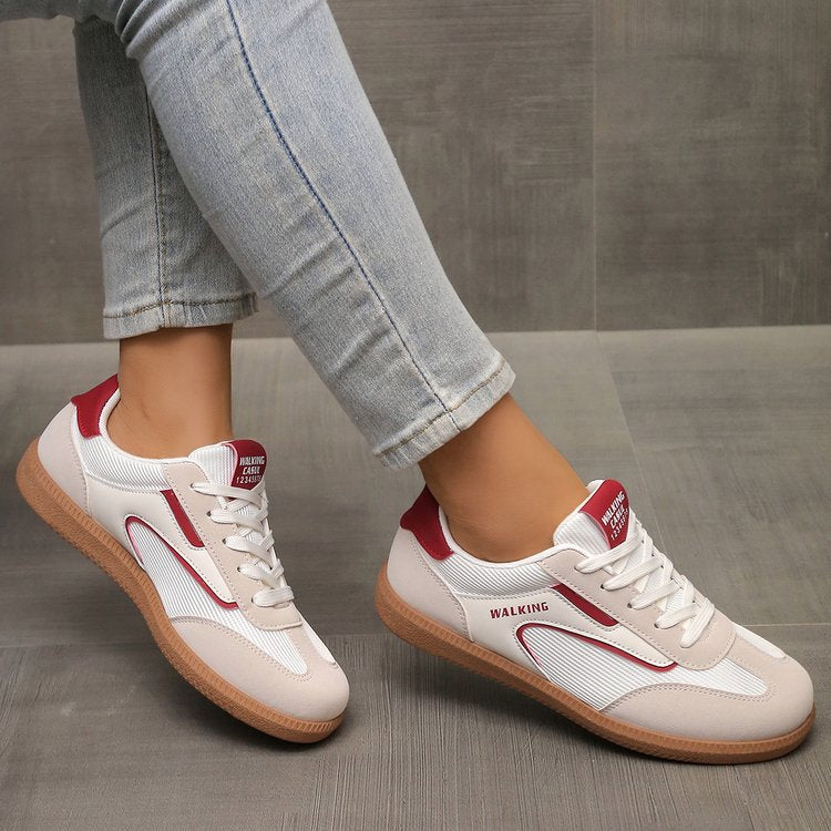 Zina - Dames lage vetersneaker met sportieve zool