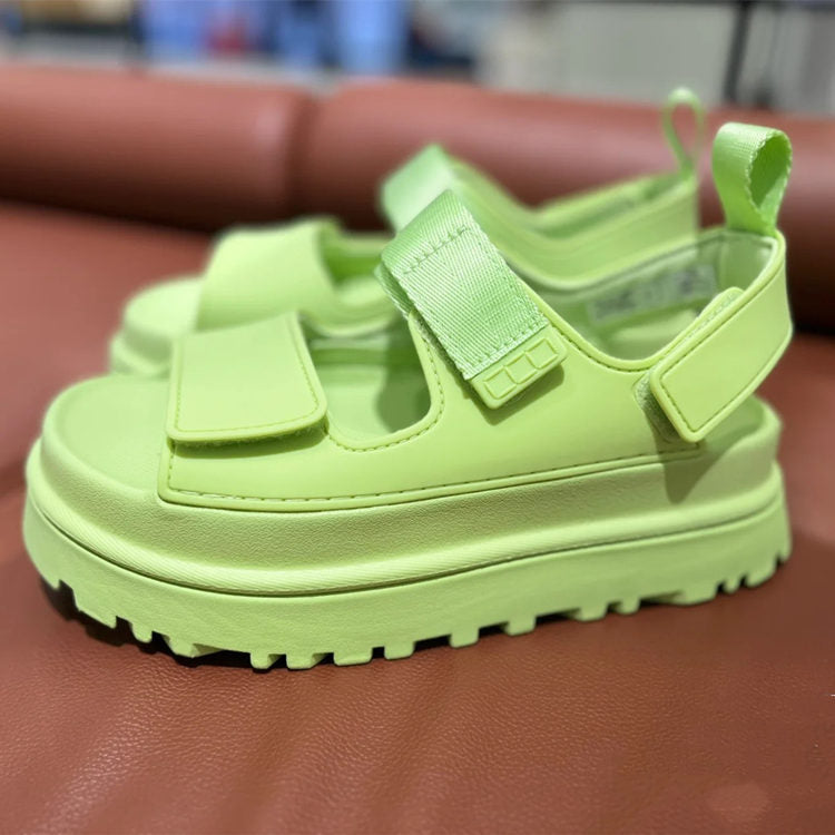 Rut - Chunky sandalen met brede band en klittenbandsluiting voor dames
