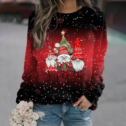 Maves - Kerstsweater met kabouterprint en sneeuwvlok