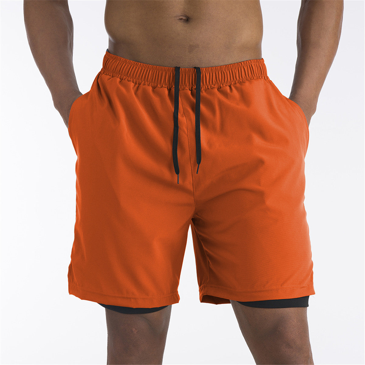 Giovanni - Sportshort voor heren met geïntegreerde legging en zijvak