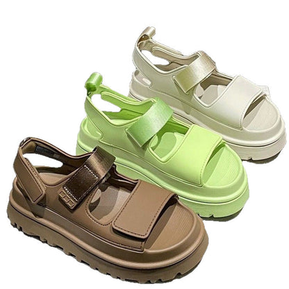 Rut - Chunky sandalen met brede band en klittenbandsluiting voor dames