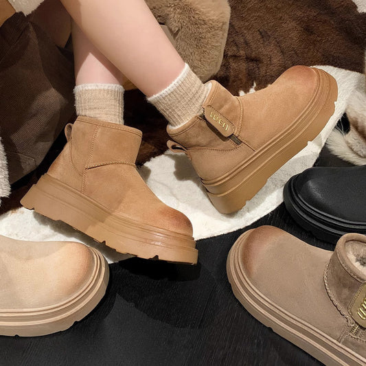 Xylia - Winter enkellaarsjes met fleecevoering voor dames