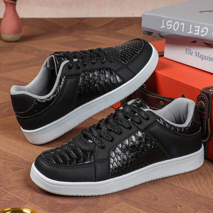 Kirsten - Dames sneakers met structuuraccent en stevige zool