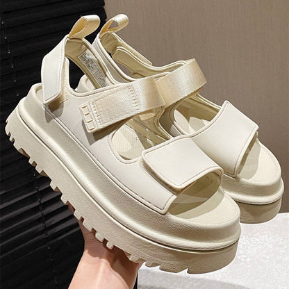 Rut - Chunky sandalen met brede band en klittenbandsluiting voor dames