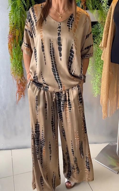 Eszter - Tweedelige dames set met losvallende broek en top