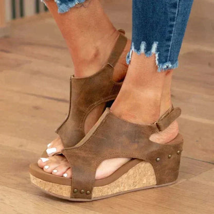 Danika - Dames sleehak sandalen met open teen