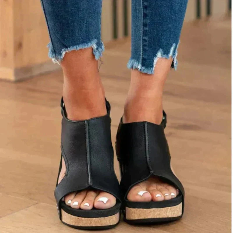 Danika - Dames sleehak sandalen met open teen