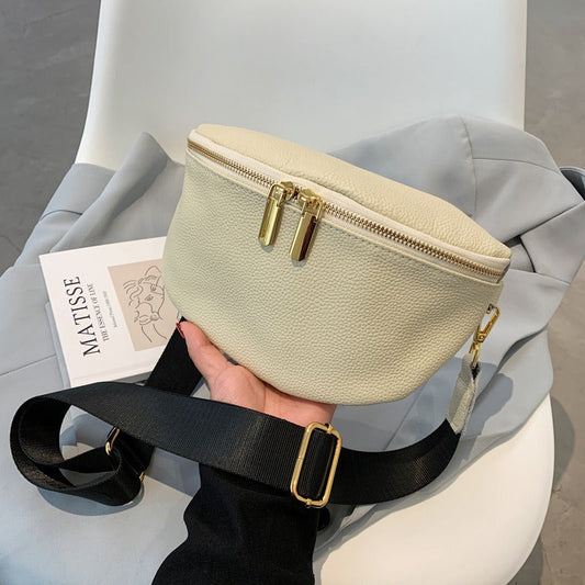 Zivora - Lederen heuptas fannypack enkele rits