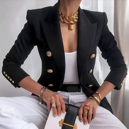 Merry - Chique formele blazer met knoopmanchetten en double-breasted ontwerp