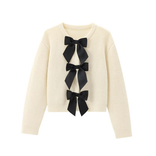 Marisa - Elegante gebreide trui met strikontwerp