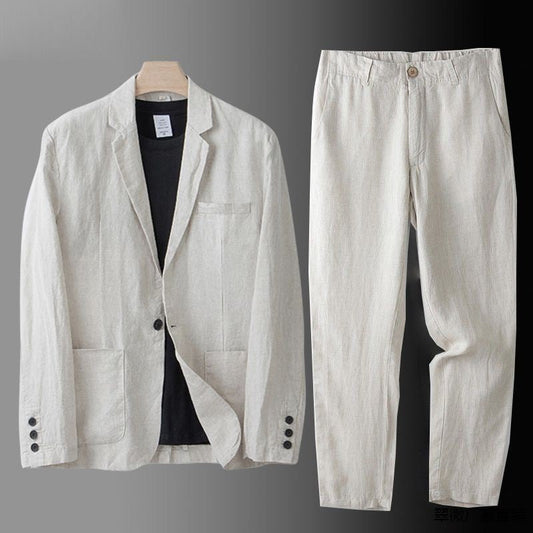 Roderic - Heren set met casual colbert en rechte broek