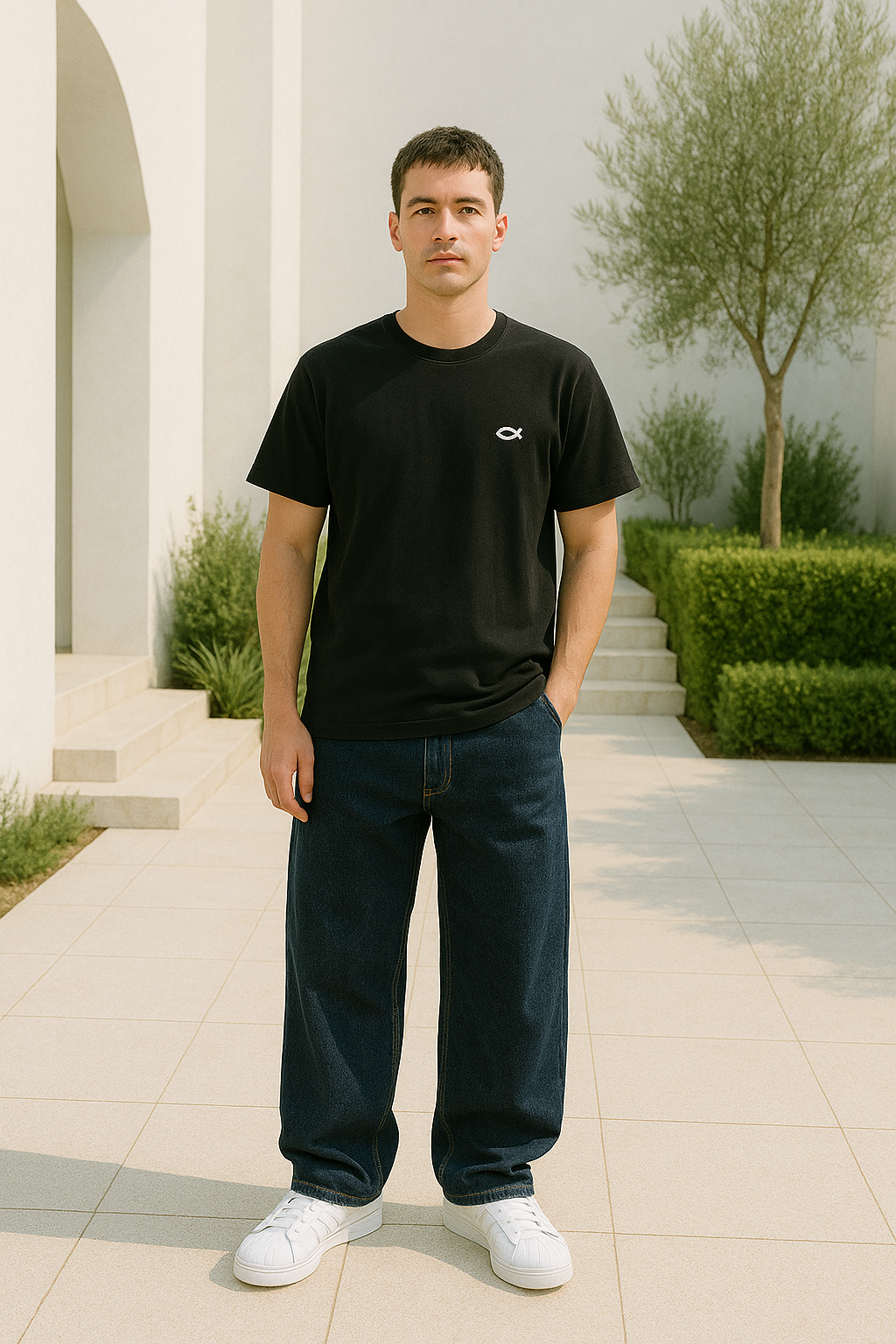 Paolo - Baggy jeans met wijde pijpen