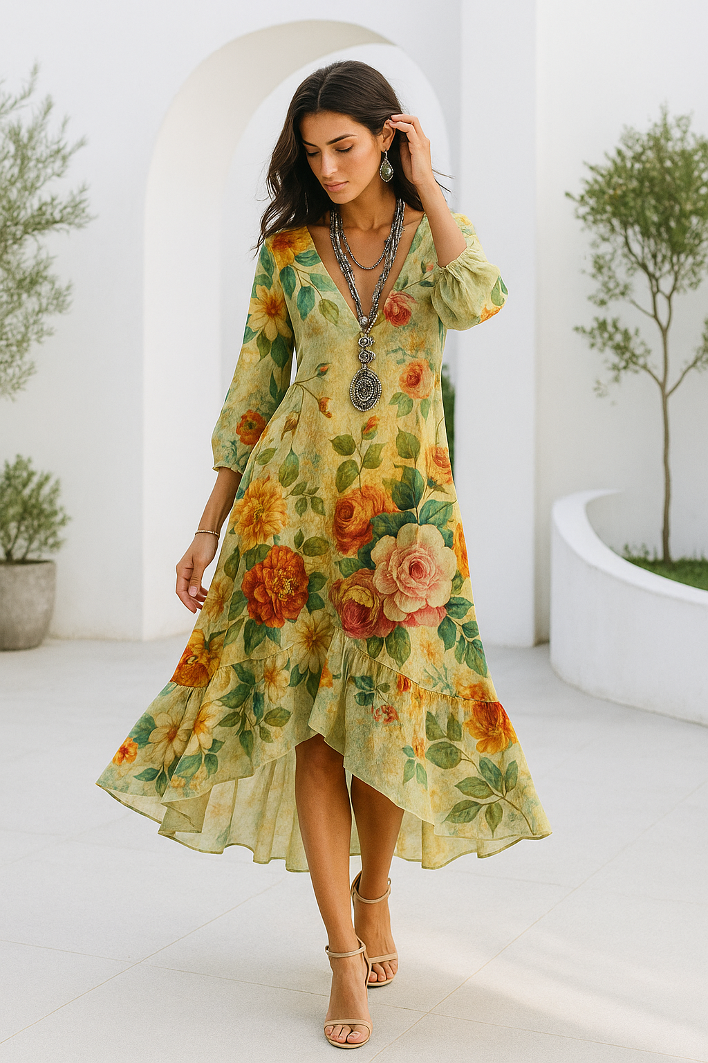 Zarina | Boheemse stijl bloemenjurk