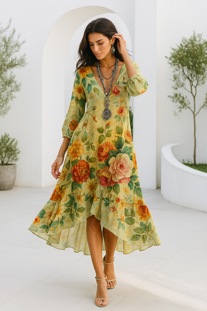 Zarina | Boheemse stijl bloemenjurk