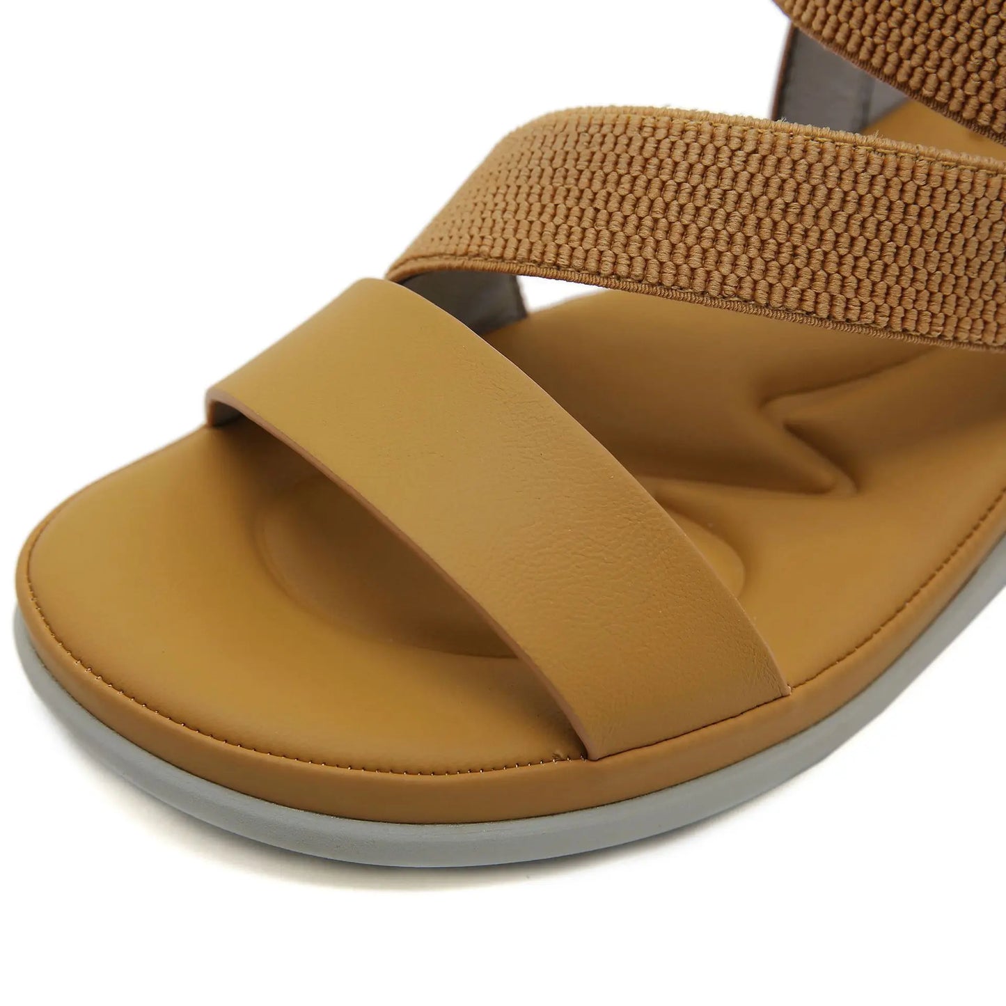 Mila - Sandalen met elastische stof en band voor de zomer