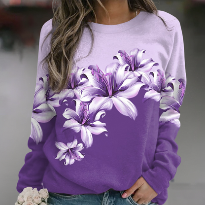 Jenely - Sweatshirt met bloemenprint voor dames