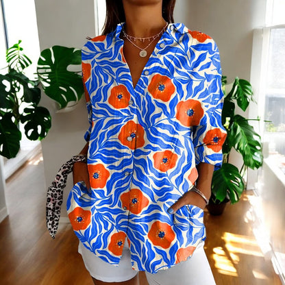 Liera - Dames blouse met doorknoopsluiting