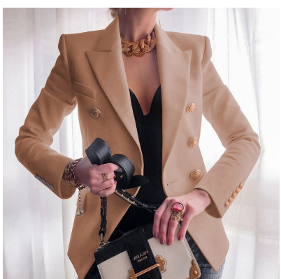 Merry - Chique formele blazer met knoopmanchetten en double-breasted ontwerp