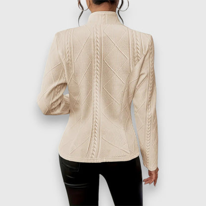 Dobrava - Getailleerde damesblazer met structuurpatroon