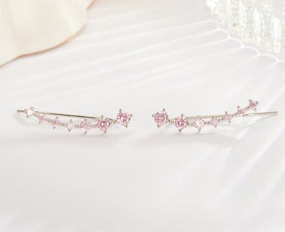 Oorclips met diamantvormige kristallen voor dames