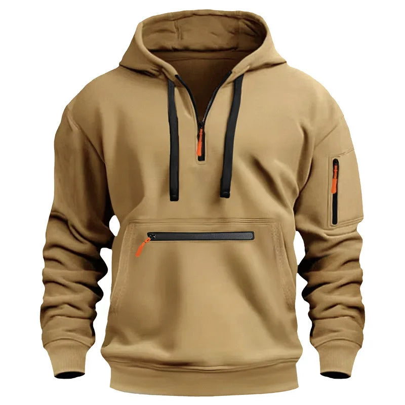Aeneas - Comfortabele half-zip hoodie voor heren