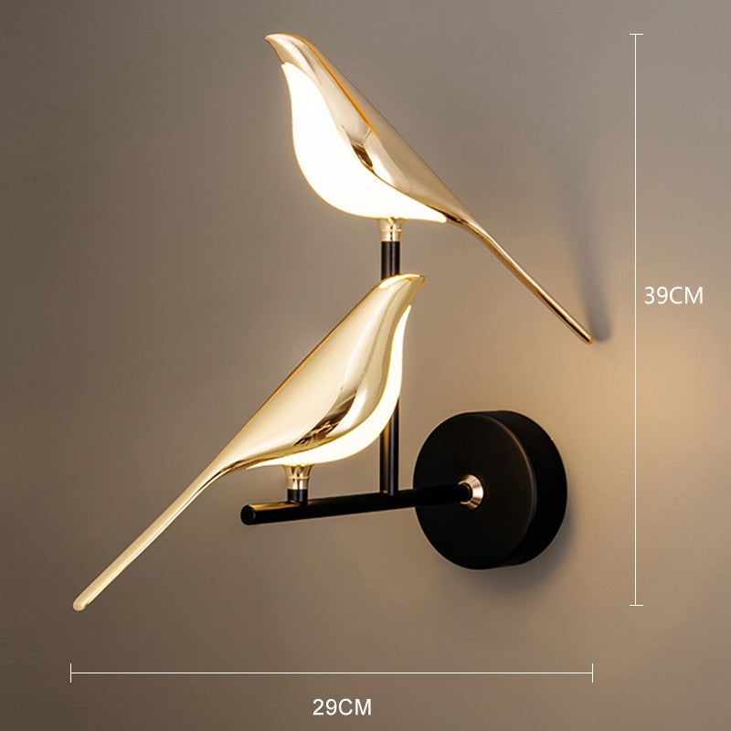 Chrome Raven - Chique design chrome LED wandlamp zilver goud