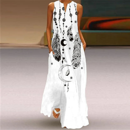 Amandine - Mouwloze maxi zomerjurk voor dames