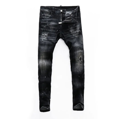 Bewerkte Skinny Fit Denim Jeans voor Mannen - Oleg