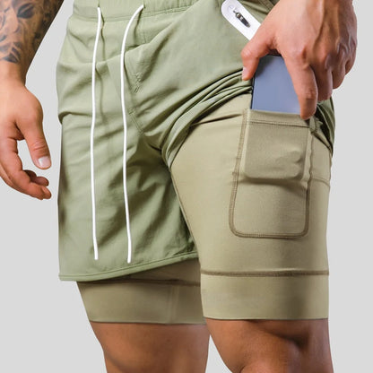 Frode - Hardloopshort met geïntegreerde compressielaag voor heren