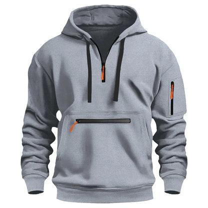 Aeneas - Comfortabele half-zip hoodie voor heren