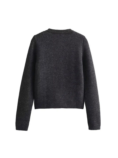 Laurie - Grijs Chic vest met knopen